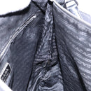 PRADA Shoulder Bag Nylon Leather Black Silver Auth 134740-22