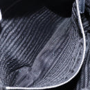 PRADA Shoulder Bag Nylon Leather Black Silver Auth 134740-24