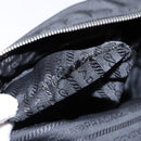 PRADA Shoulder Bag Nylon Leather Black Silver Auth 134740-10