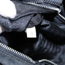 PRADA Shoulder Bag Nylon Leather Black Silver Auth 134740-12