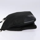 PRADA Shoulder Bag Nylon Leather Black Silver Auth 134740-4