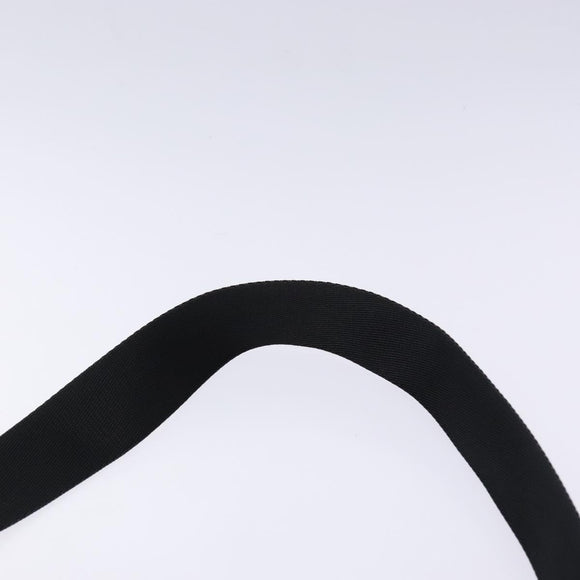 PRADA Shoulder Bag Nylon Leather Black Silver Auth 134740