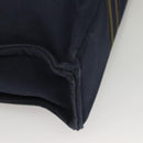 HERMES Fourre Tout GM Hand Bag Canvas Navy Silver Auth 134741-9