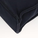 HERMES Fourre Tout GM Hand Bag Canvas Navy Silver Auth 134741-14