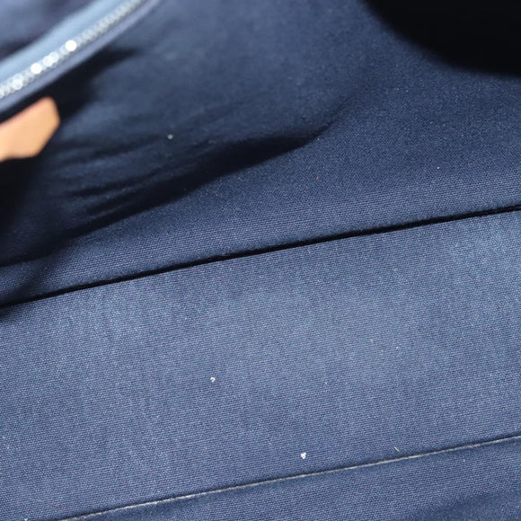 HERMES Fourre Tout GM Hand Bag Canvas Navy Silver Auth 134741