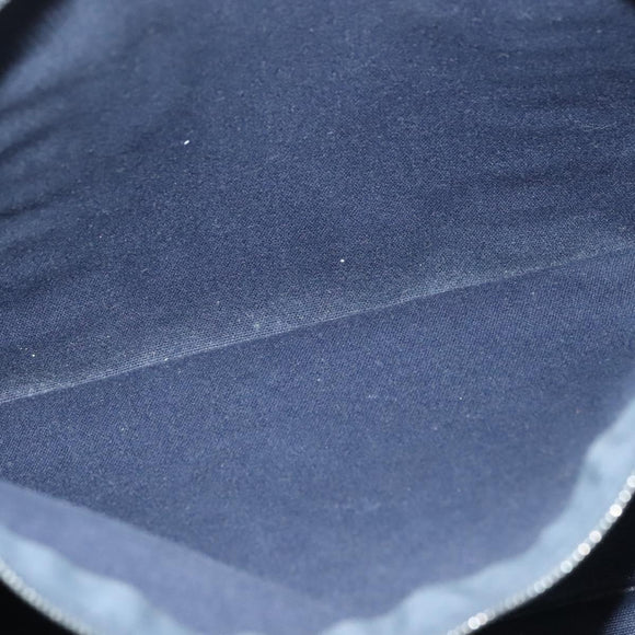 HERMES Fourre Tout GM Hand Bag Canvas Navy Silver Auth 134741