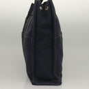 HERMES Fourre Tout GM Hand Bag Canvas Navy Silver Auth 134741-4