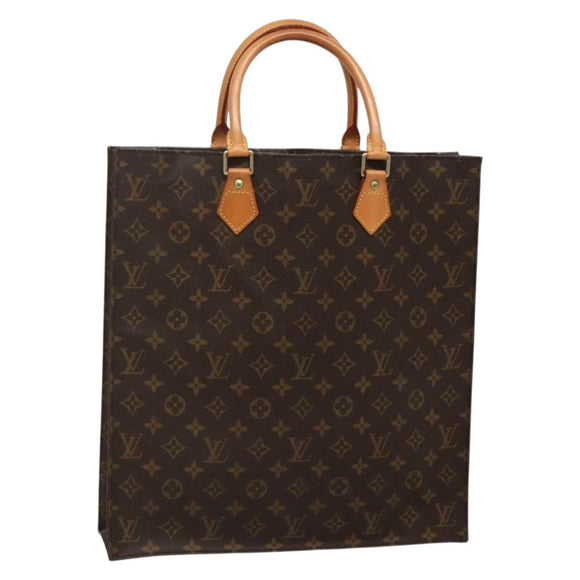 LOUIS VUITTON Monogram Sac Plat Hand Bag M51140 LV Auth 134747