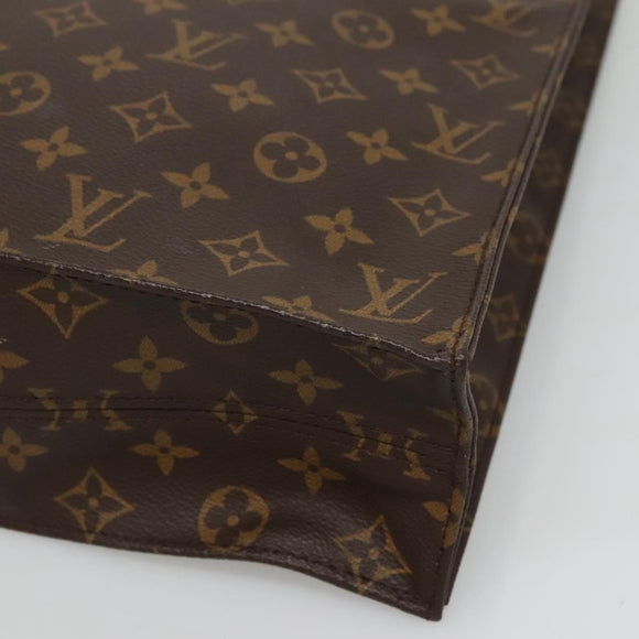 LOUIS VUITTON Monogram Sac Plat Hand Bag M51140 LV Auth 134747
