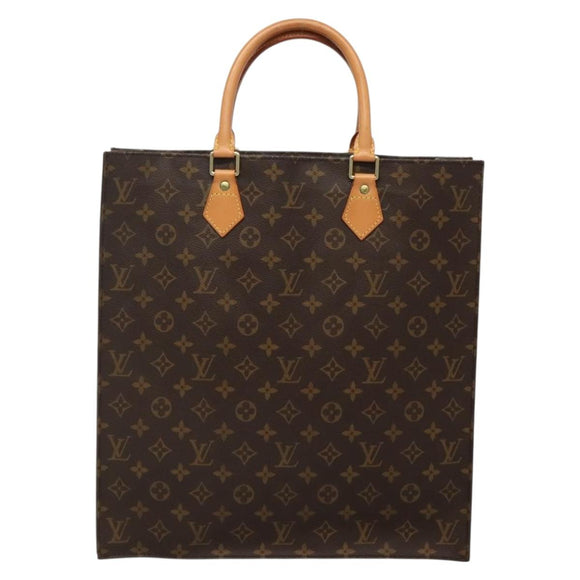LOUIS VUITTON Monogram Sac Plat Hand Bag M51140 LV Auth 134747