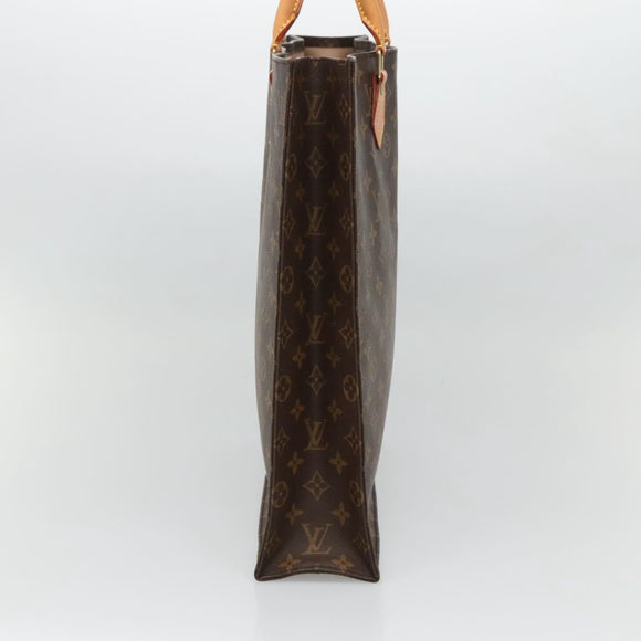 LOUIS VUITTON Monogram Sac Plat Hand Bag M51140 LV Auth 134747