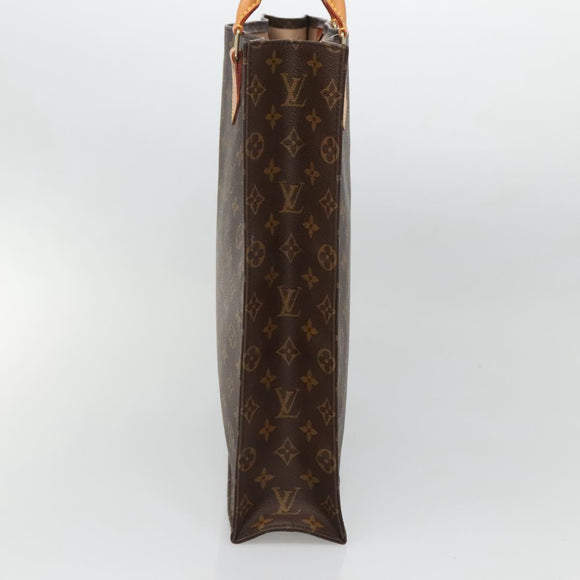 LOUIS VUITTON Monogram Sac Plat Hand Bag M51140 LV Auth 134747