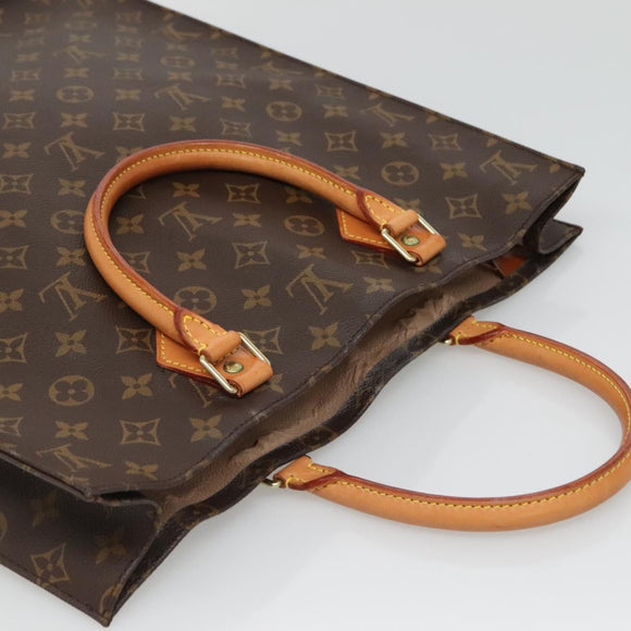 LOUIS VUITTON Monogram Sac Plat Hand Bag M51140 LV Auth 134747