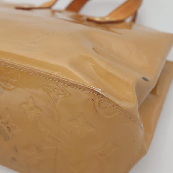 LOUIS VUITTON Monogram Vernis Reade PM Hand Bag Noisette M91334 LV Auth 134756