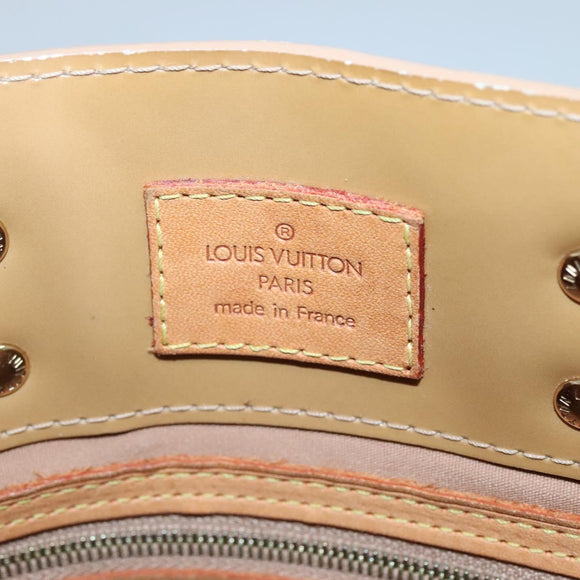 LOUIS VUITTON Monogram Vernis Reade PM Hand Bag Noisette M91334 LV Auth 134756