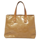 LOUIS VUITTON Monogram Vernis Reade PM Hand Bag Noisette M91334 LV Auth 134756-13