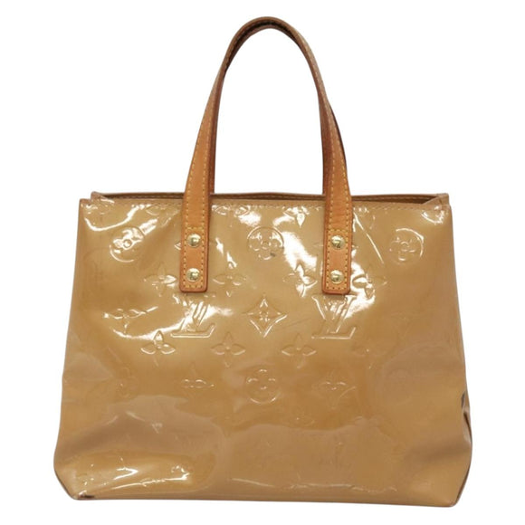 LOUIS VUITTON Monogram Vernis Reade PM Hand Bag Noisette M91334 LV Auth 134756