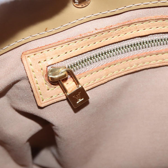 LOUIS VUITTON Monogram Vernis Reade PM Hand Bag Noisette M91334 LV Auth 134756