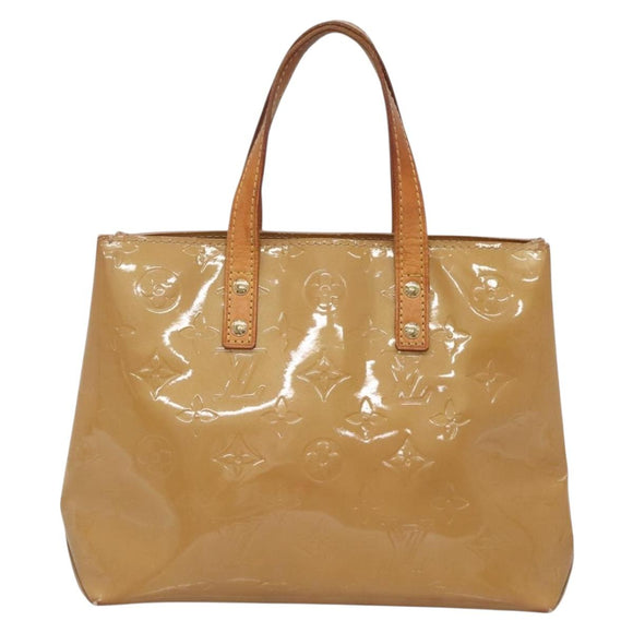 LOUIS VUITTON Monogram Vernis Reade PM Hand Bag Noisette M91334 LV Auth 134756