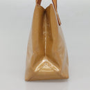 LOUIS VUITTON Monogram Vernis Reade PM Hand Bag Noisette M91334 LV Auth 134756-3