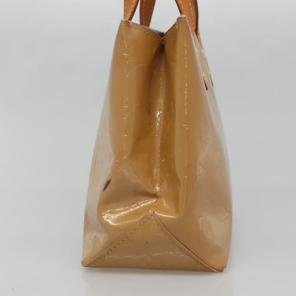 LOUIS VUITTON Monogram Vernis Reade PM Hand Bag Noisette M91334 LV Auth 134756