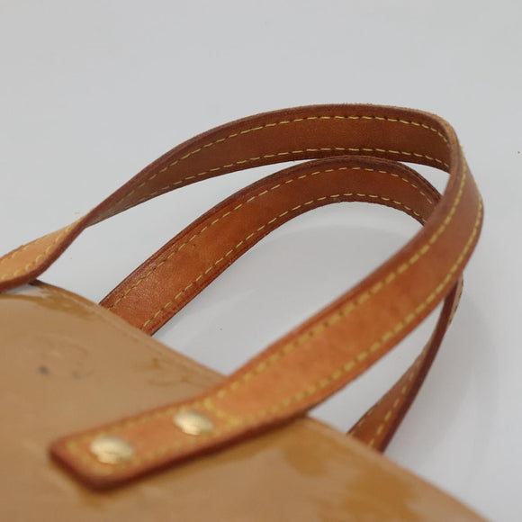 LOUIS VUITTON Monogram Vernis Reade PM Hand Bag Noisette M91334 LV Auth 134756
