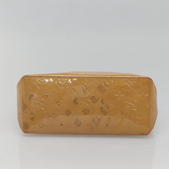 LOUIS VUITTON Monogram Vernis Reade PM Hand Bag Noisette M91334 LV Auth 134756