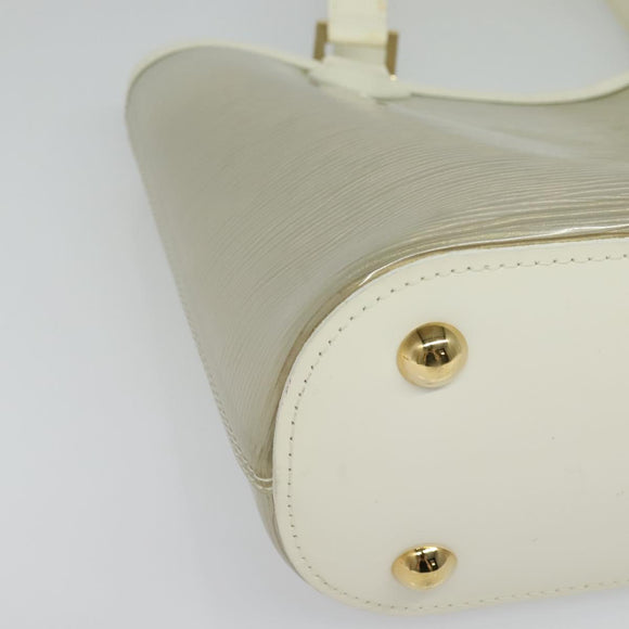 LOUIS VUITTON Epi Plage Mini Lagoon Bay Hand Bag White M92263 LV Auth 134761