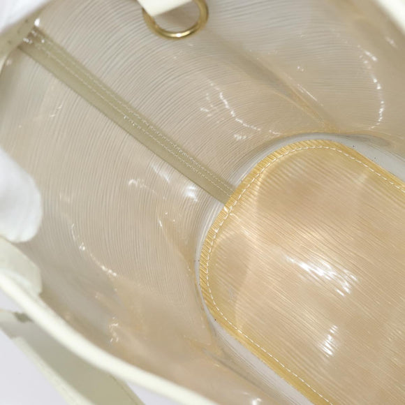 LOUIS VUITTON Epi Plage Mini Lagoon Bay Hand Bag White M92263 LV Auth 134761