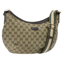 GUCCI GG Canvas Shoulder Bag Beige Gold 181092 Auth 134763-1