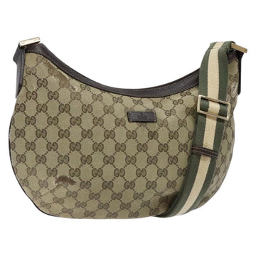 GUCCI GG Canvas Shoulder Bag Beige Gold 181092 Auth 134763