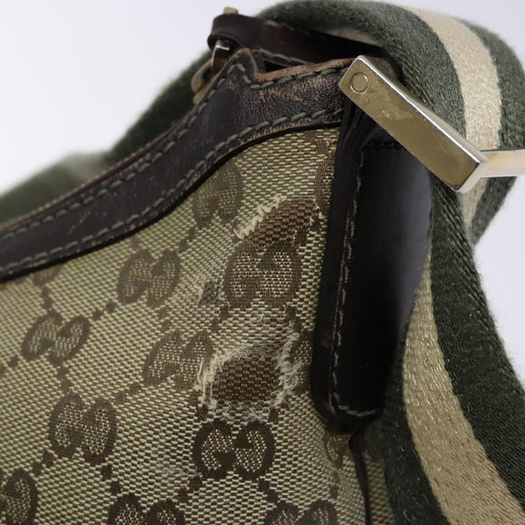 GUCCI GG Canvas Shoulder Bag Beige Gold 181092 Auth 134763