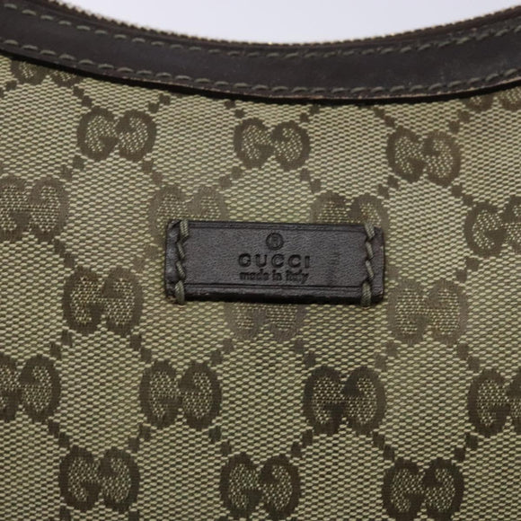 GUCCI GG Canvas Shoulder Bag Beige Gold 181092 Auth 134763
