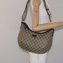 GUCCI GG Canvas Shoulder Bag Beige Gold 181092 Auth 134763-25