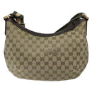 GUCCI GG Canvas Shoulder Bag Beige Gold 181092 Auth 134763-2