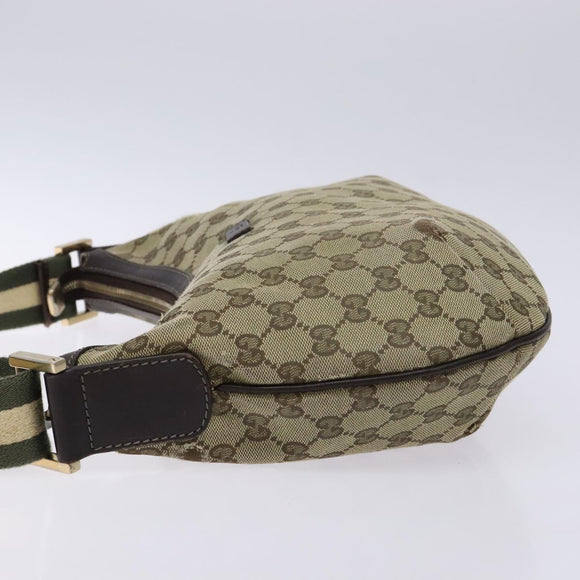 GUCCI GG Canvas Shoulder Bag Beige Gold 181092 Auth 134763