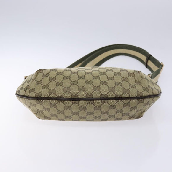 GUCCI GG Canvas Shoulder Bag Beige Gold 181092 Auth 134763