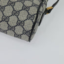 GUCCI GG Supreme Sherry Line Shoulder Bag PVC Navy Gold 68 02 004 Auth 134764-14