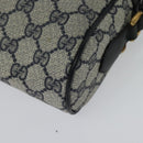 GUCCI GG Supreme Sherry Line Shoulder Bag PVC Navy Gold 68 02 004 Auth 134764-16