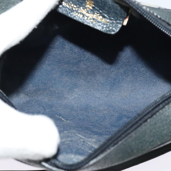 GUCCI GG Supreme Sherry Line Shoulder Bag PVC Navy Gold 68 02 004 Auth 134764