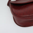 Christian Dior Honeycomb Canvas Shoulder Bag PVC Red Gold Auth 134766-9