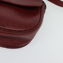 Christian Dior Honeycomb Canvas Shoulder Bag PVC Red Gold Auth 134766-14