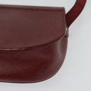 Christian Dior Honeycomb Canvas Shoulder Bag PVC Red Gold Auth 134766-16