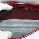 Christian Dior Honeycomb Canvas Shoulder Bag PVC Red Gold Auth 134766-11