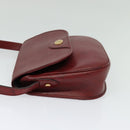 Christian Dior Honeycomb Canvas Shoulder Bag PVC Red Gold Auth 134766-3