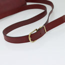 Christian Dior Honeycomb Canvas Shoulder Bag PVC Red Gold Auth 134766-7