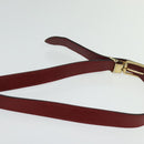 Christian Dior Honeycomb Canvas Shoulder Bag PVC Red Gold Auth 134766-8