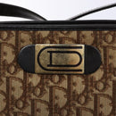 Christian Dior Trotter Canvas Shoulder Bag Brown Gold Auth 134767-17