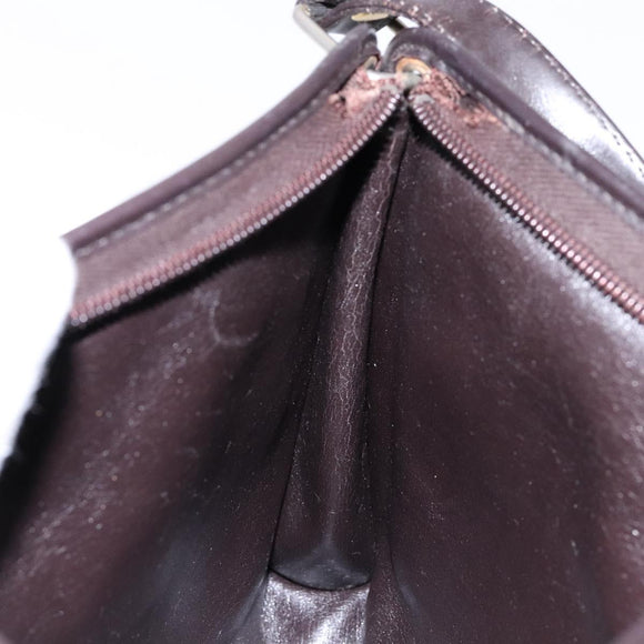 Christian Dior Trotter Canvas Shoulder Bag Brown Gold Auth 134767