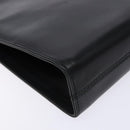 Salvatore Ferragamo Gancini Chain Shoulder Bag Leather Black Gold Auth 134769-15